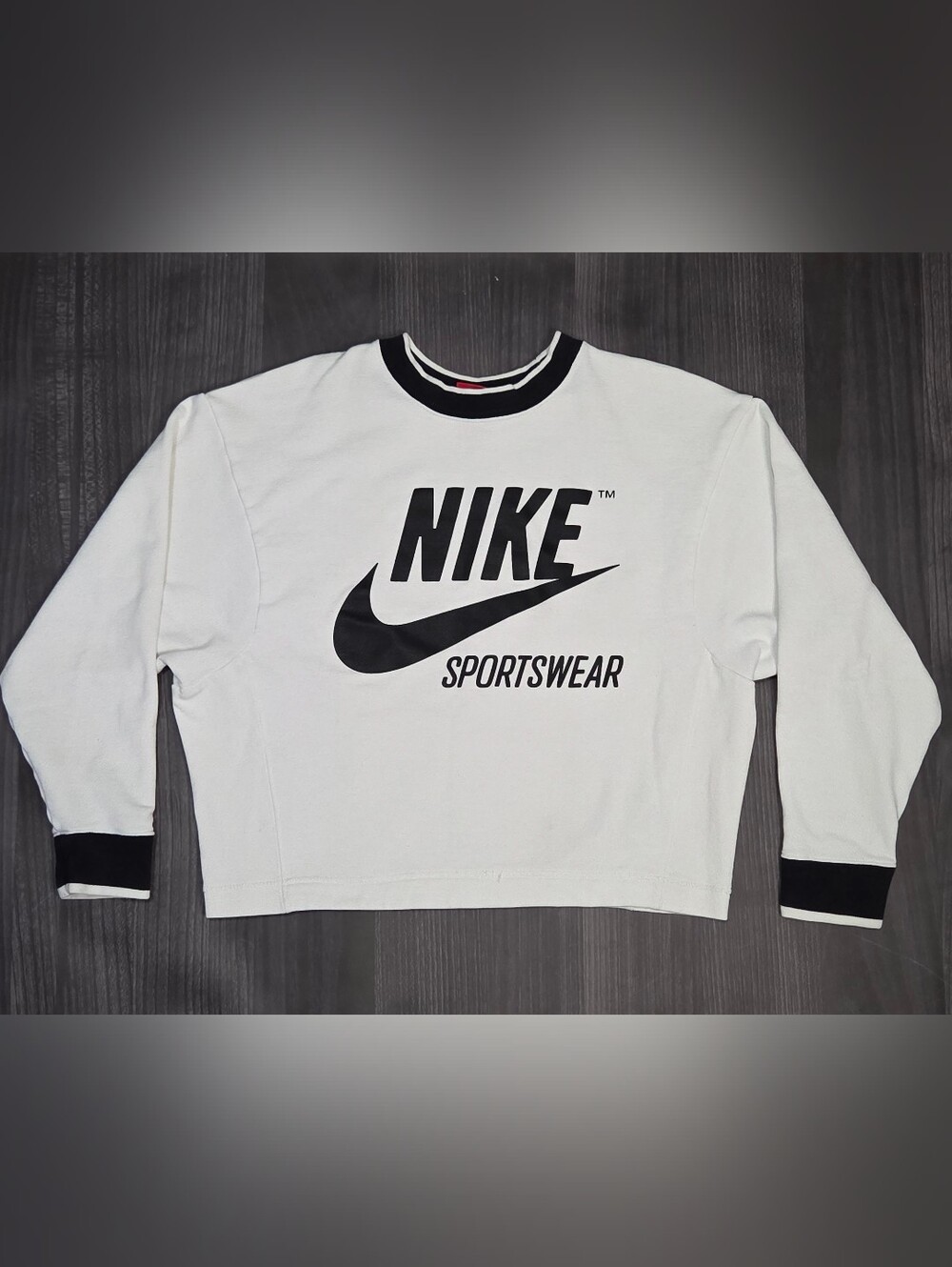 Nike Sportswear Logo Crewneck Cropped Sweatshirt Size XS